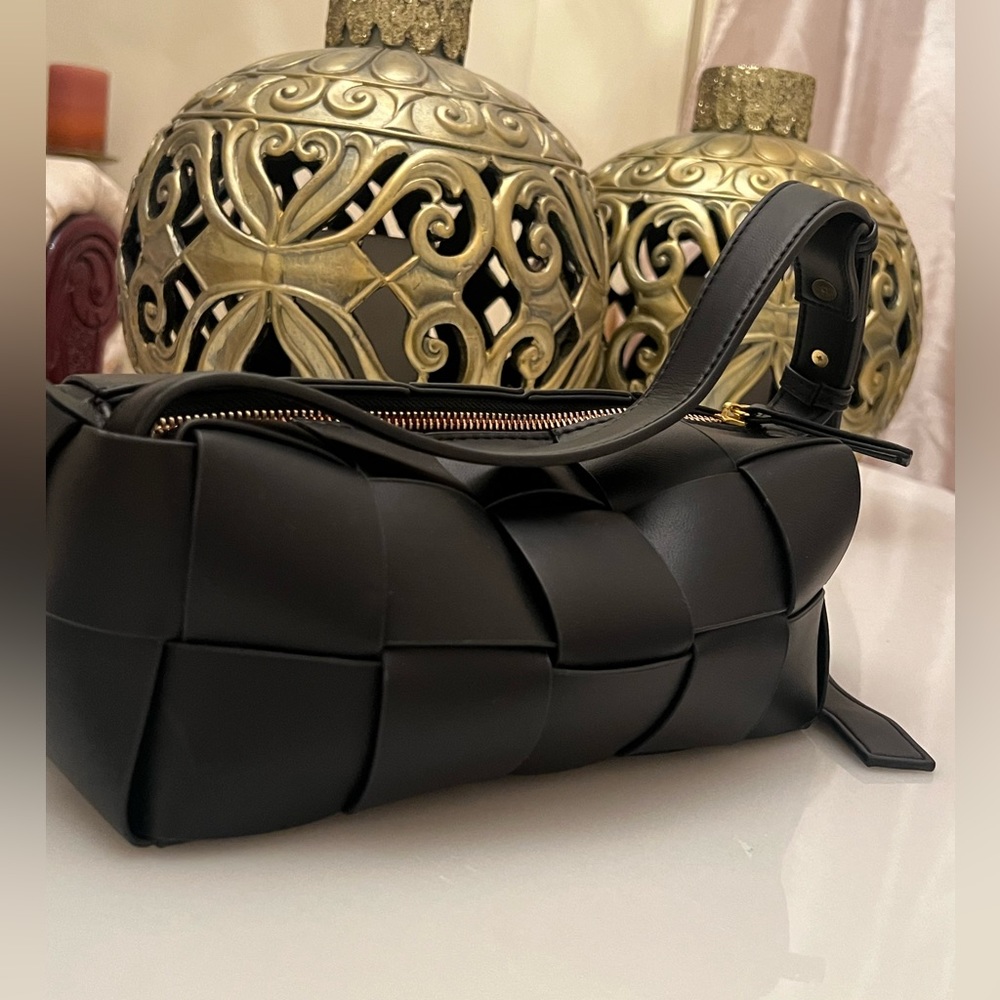 Black Woven Mini Bag